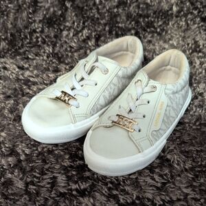 Michael Kors White and Gold Kids Dress Shoes
